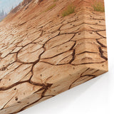 Sunlit Desert Path - Vibrant Desert Landscape Canvas Wall Art