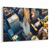 NYC Architecture Art - Chrysler Building Skyline Wall Art in Warm Tones