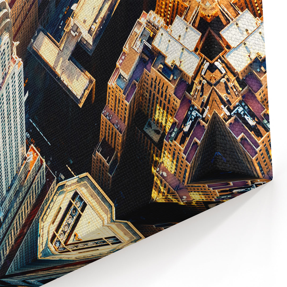 NYC Architecture Art - Chrysler Building Skyline Wall Art in Warm Tones