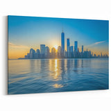 NYC Sunrise Art - Serene New York City Skyline at Dawn Wall Art