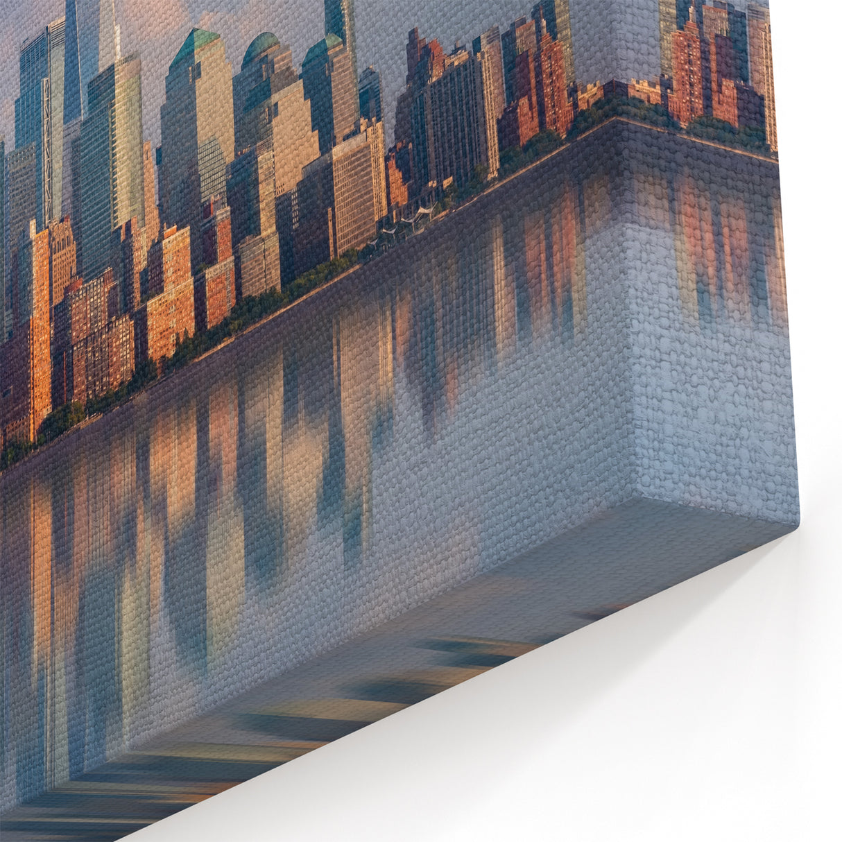 Reflected NYC Skyline Art - Dramatic Manhattan Cityscape Wall Decor