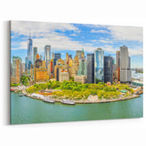 Bright NYC Skyline Art - Vibrant Lower Manhattan Cityscape Wall Decor