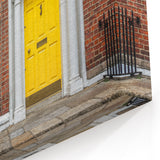 Vibrant Door Wall Art - Blue & Yellow Door Canvas Print - Framed Art Decor