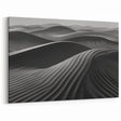 Abstract Dune Wall Art - Modern Desert Landscape in Black and Gray