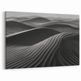 Abstract Dune Wall Art - Modern Desert Landscape in Black and Gray