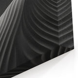 Abstract Dune Wall Art - Modern Desert Landscape in Black and Gray
