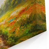 Scenic Fields Framed Art - Rolling Fields Canvas in Serene Countryside