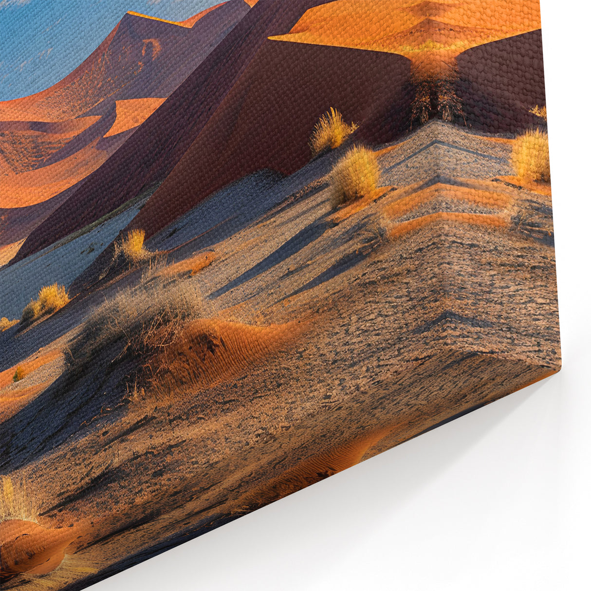 Vibrant Desert Dune Wall Art - Stunning Red Sand Dunes Under Blue Sky