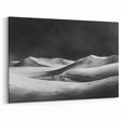 Monochrome Desert Dune Wall Art - Dramatic Black and White Landscape