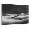 Monochrome Desert Dune Wall Art - Dramatic Black and White Landscape