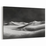 Monochrome Desert Dune Wall Art - Dramatic Black and White Landscape
