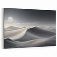 Serene Lunar Dune Wall Art - Dreamy Desert Landscape in Soft Grays