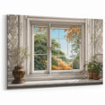 Elegant Nature View Window Wall Art - Classic Interior Canvas Prints