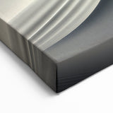 Elegant Dune Wall Art - Serene Desert Landscape in Soft Light Grays