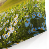 Scenic Fields Framed Art - Rolling Fields Landscape Canvas Wall Decor