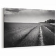Field Landscape Wall Art - Black and White Fields Panorama Decor