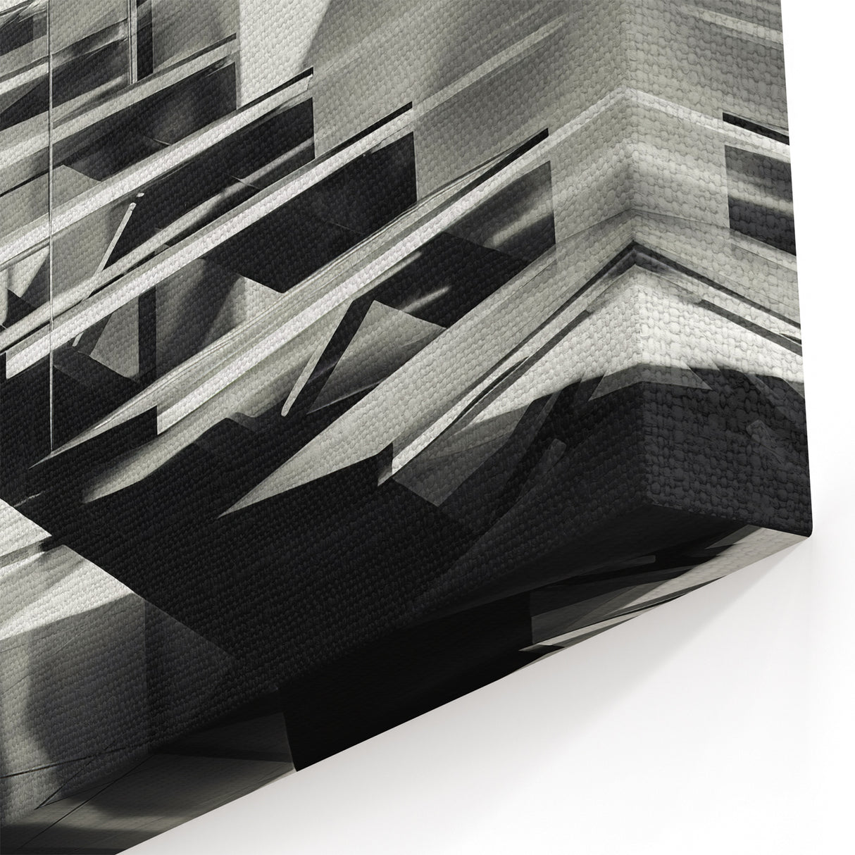 Sleek Glass Staircase Wall Art - Modern Architectural Design Print