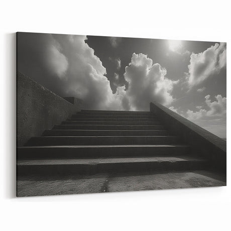 Staircase to the Sky Wall Art - Atmospheric Architectural Print
