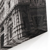 Elegant Royal Palace Architecture Print in Sepia Tone
