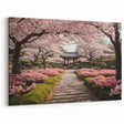 Serene Cherry Blossom Garden Wall Art - Elegant Garden Canvas Print