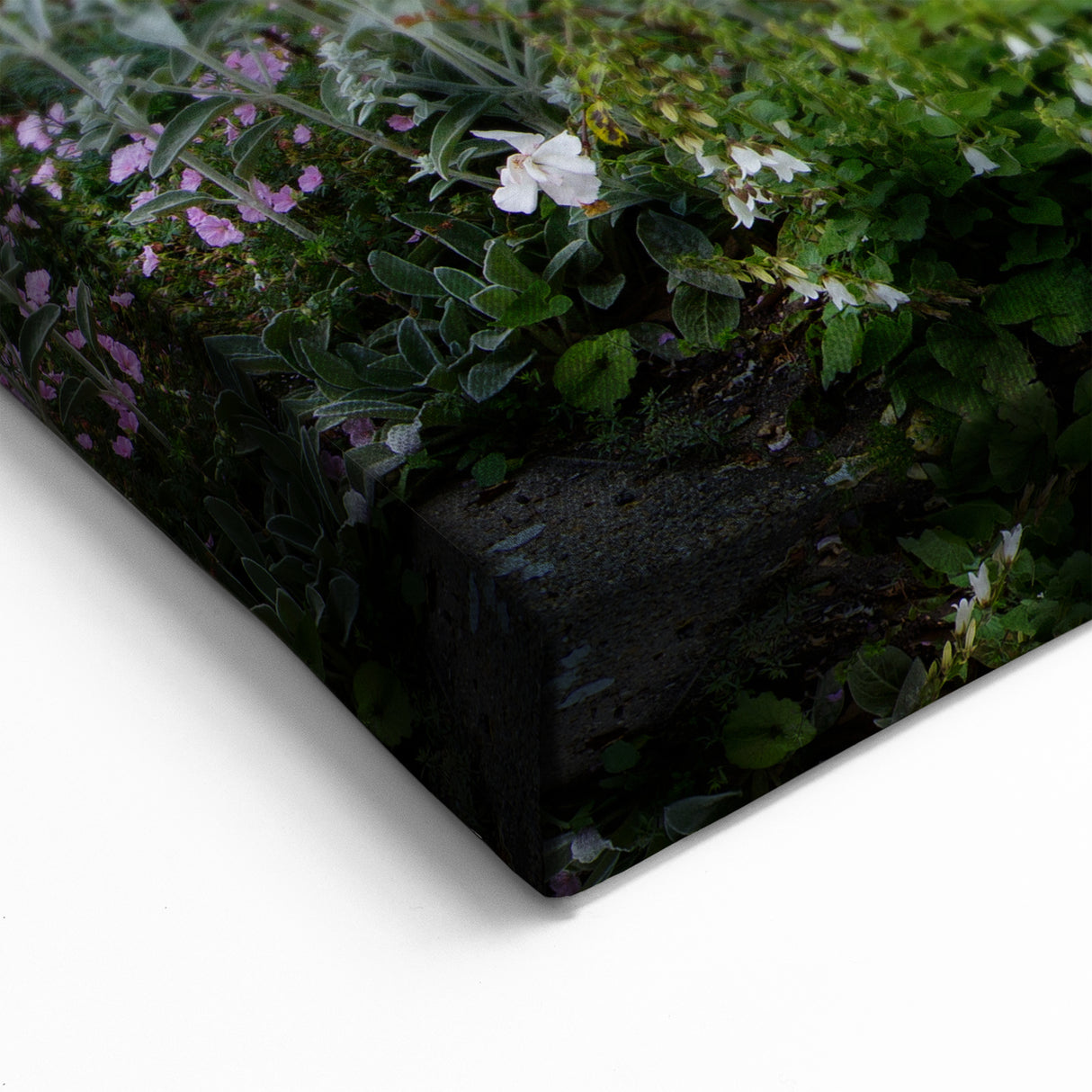 Charming English Garden Wall Art - Lush Flower Garden Canvas Print