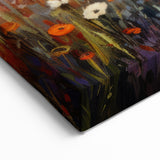 Golden Meadow Landscape Wall Art - Vibrant Wildflower Canvas Print