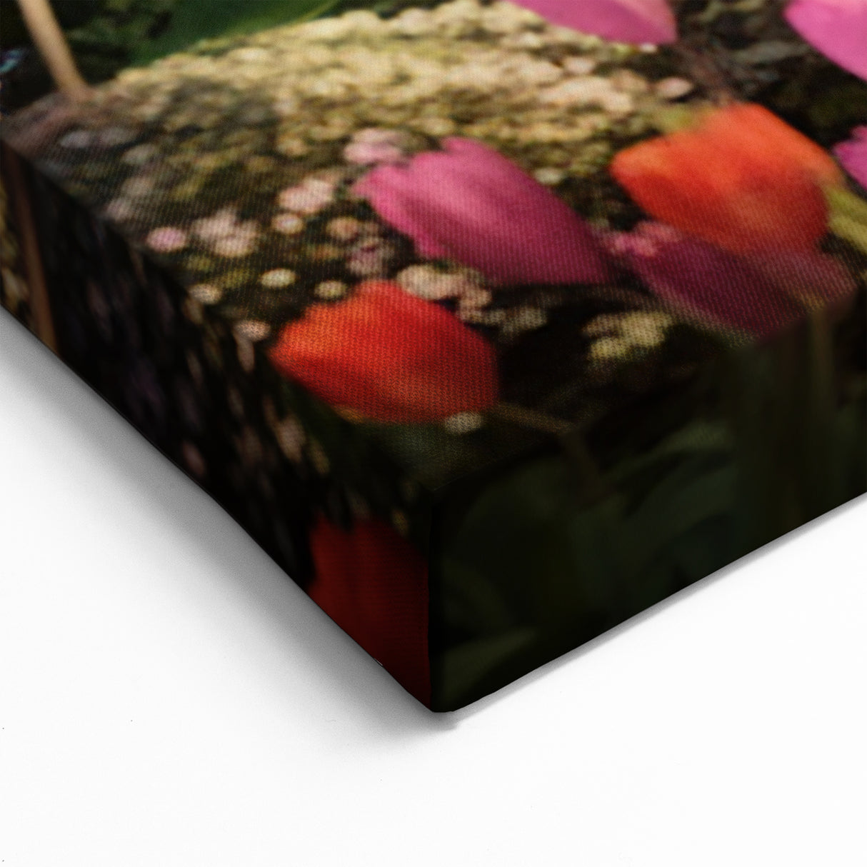 Colorful Spring Garden Wall Art - Vibrant Floral Landscape Canvas Print
