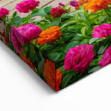 Garden Wall Art with Bench - Colorful Garden Landscape Canvas Prints