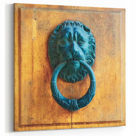 Antique Lion Head Hardware Wall Art - Premium Canvas Print & Decor