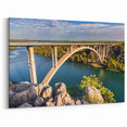 Arch Bridge Over River Wall Art - Scenic Landscape Canvas Prints