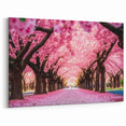 Cherry Blossom Tunnel Art - Vibrant Spring Garden Landscape Print