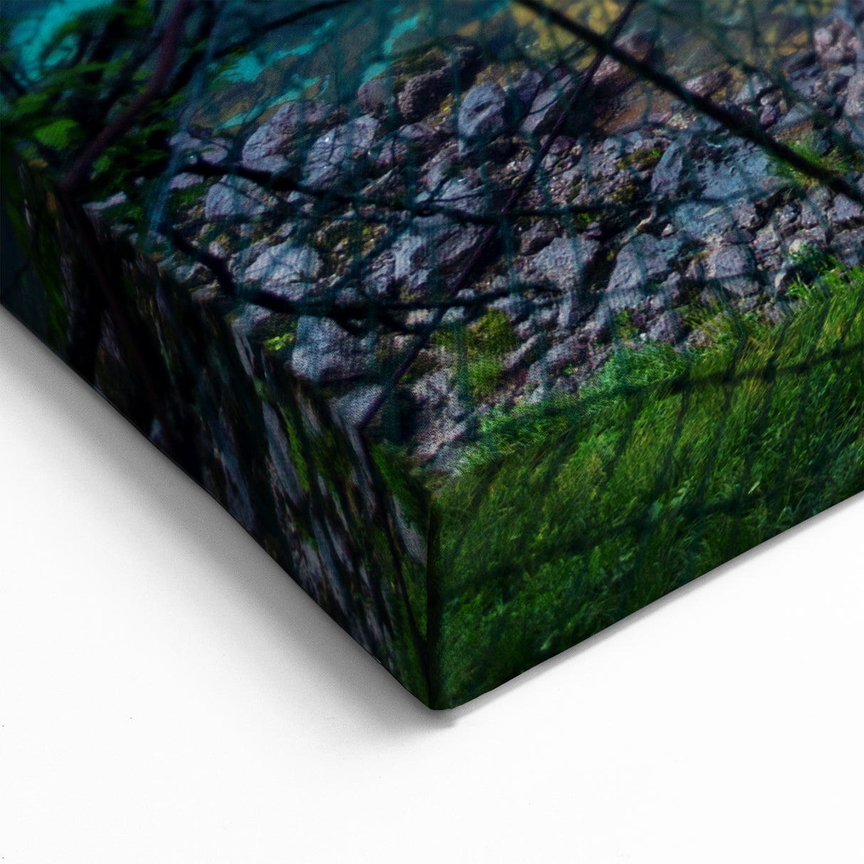 Misty Forest Bridge Wall Art - Tranquil Nature Landscape Prints