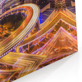 Vibrant City Night Bridge Wall Art - Dynamic Urban Landscape Prints