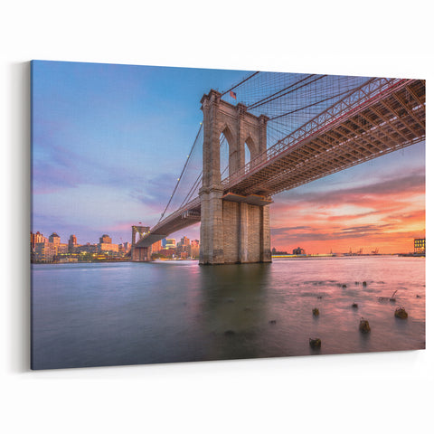 Brooklyn Bridge Sunset Wall Art - Iconic New York Landscape Prints