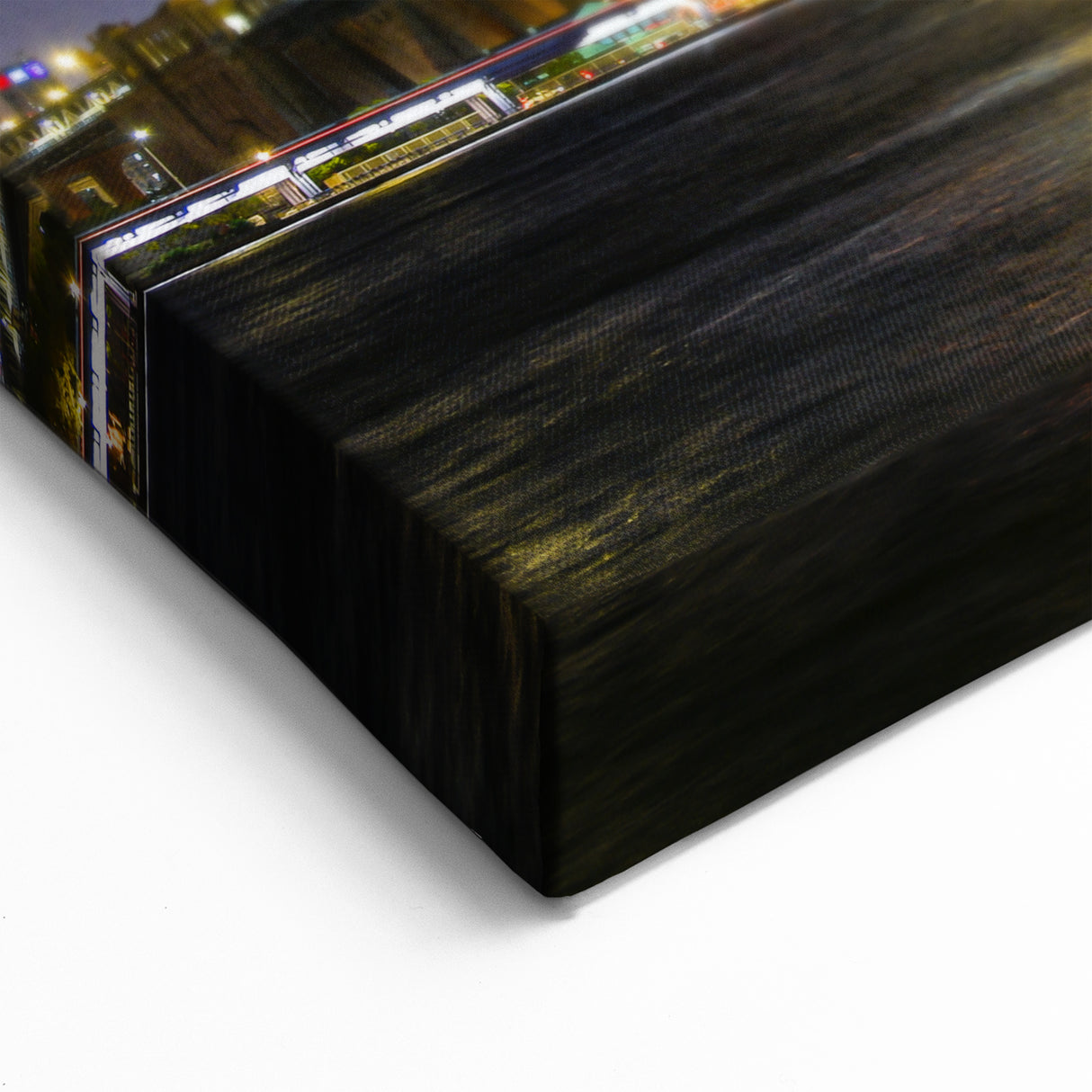 Illuminated City Bridge at Night - Captivating Urban Bridge Wall Art