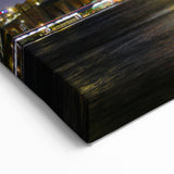 Illuminated City Bridge at Night - Captivating Urban Bridge Wall Art
