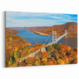 Autumn Bridge Over River - Stunning Fall Foliage Landscape Wall Art