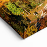 Autumn Bridge Over River - Stunning Fall Foliage Landscape Wall Art