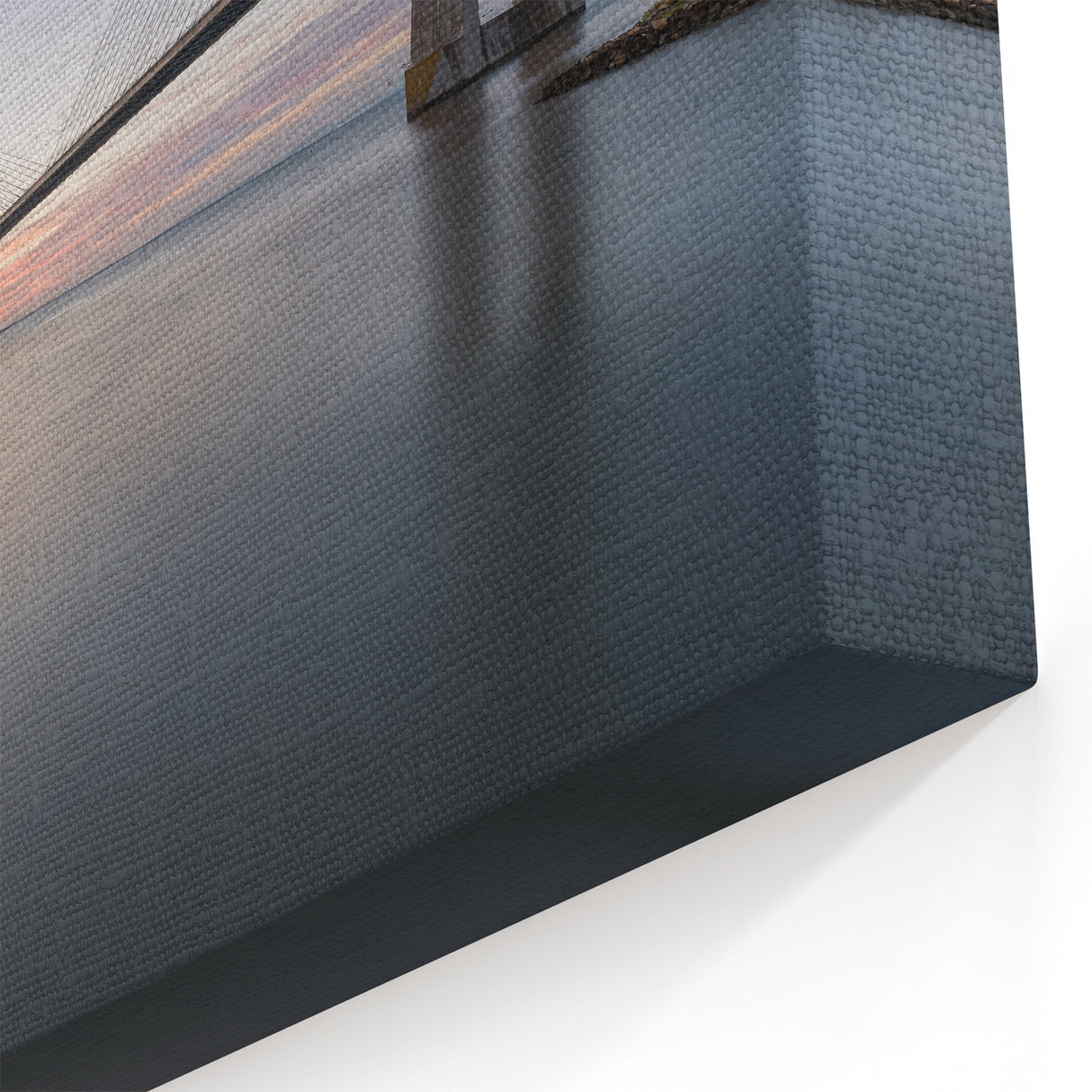 Elegant Bridge at Sunrise - Modern Scenic Bridge Wall Art Photography