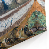 Panoramic Glacier Landscape Art - Majestic Mountain Glacier Wall Decor