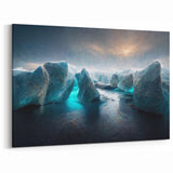 Mystical Glacier Art - Enchanting Ice Formations Canvas Wall Decor
