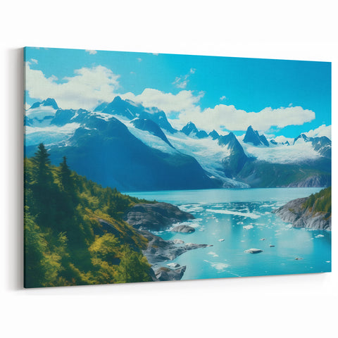 Scenic Glacier Landscape Art - Panoramic Glacier Photography Print