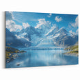 Majestic Glacier Landscape Art - Serene Mountain and Glacier Print