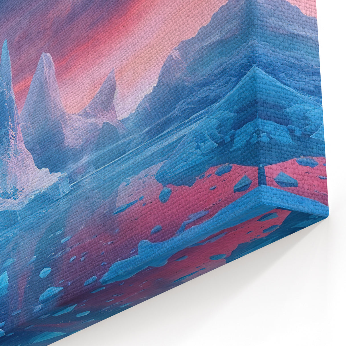 Majestic Glacier at Sunset - Dramatic Glacier Landscape Canvas Art