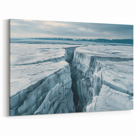 Dramatic Glacier Crevasse Art - Captivating Glacier Landscape Print