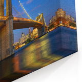 Scenic Brooklyn Bridge Wall Art - Landscape Bridge Canvas Print