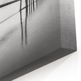 Panoramic Monochrome Bridge Art - Black and White Landscape Print