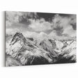 Black and White Glacier Art - Majestic Mountain Landscape Photography