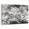 Black and White Glacier Art - Majestic Mountain Landscape Photography