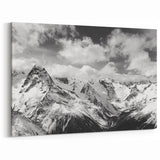 Black and White Glacier Art - Majestic Mountain Landscape Photography
